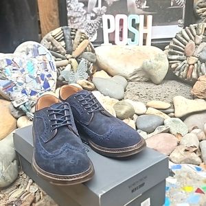 Nordstrom Men's Shop blue suede oxford derby shoe